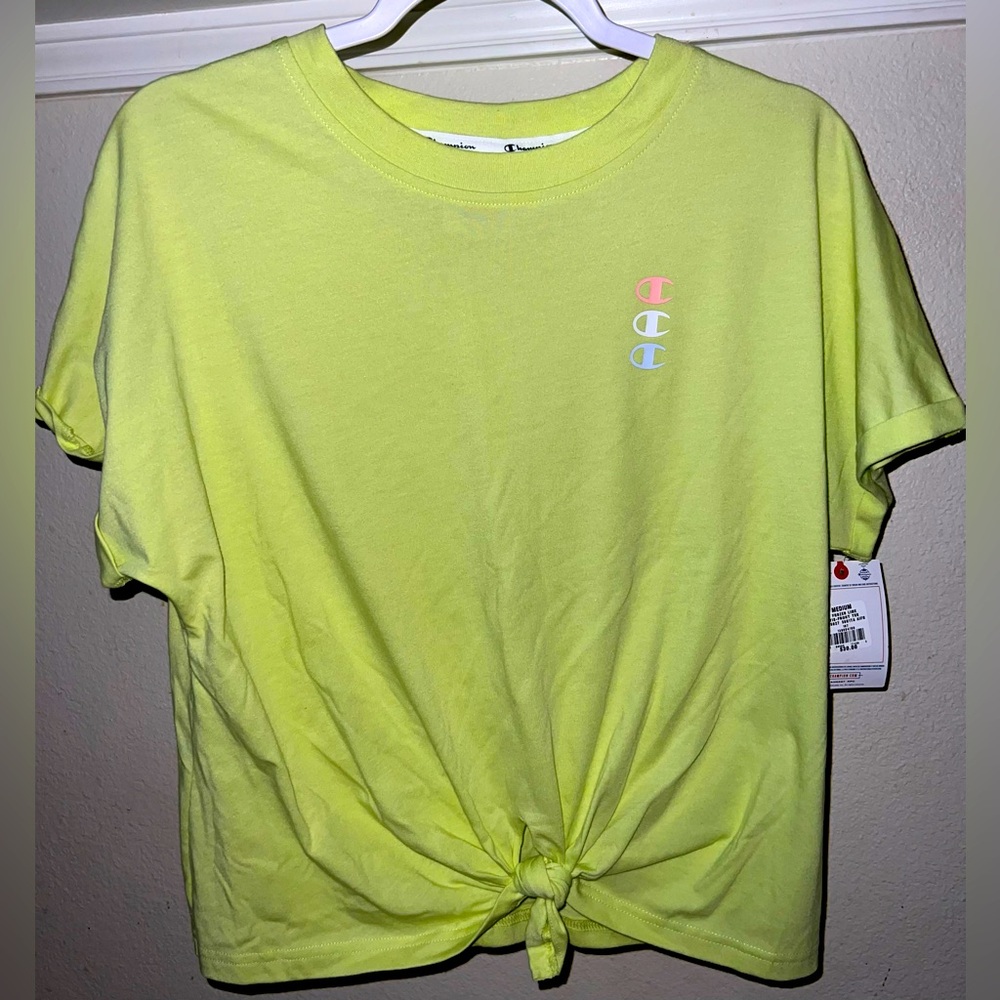 Champion cropped top lime green